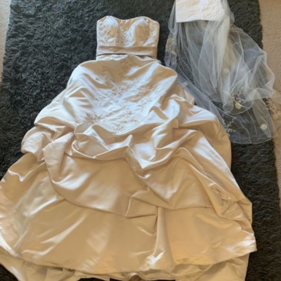 OLEG CASSINI COLLECTION WEDDING DRESS FROM DAVID'S - Picture 11 of 12